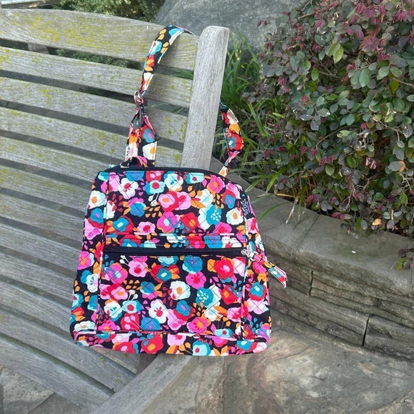 Waverly Quilted Floral Canvas Shoulder Crossbody Bag - Picture 2 of 7